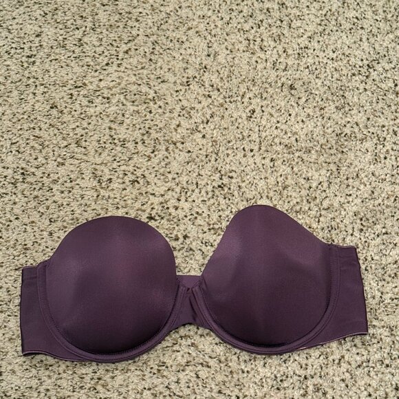 Victoria's Secret | Lined Strapless Underwire Bra | Eggplant | Size: 36C - Picture 16 of 16